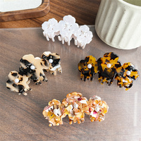 Pince à cheveux en acétate végétal avec perles, motif fleur rêveuse, pour voyages d'affaires, conception personnalisée acceptée
