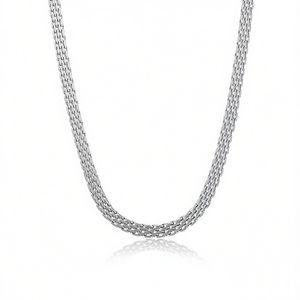 Amy Amy Fashion Necklace <b>Snake</b> <b>Chain</b> <b>Silver</b> Plated Women's Minimalist Everyday Jewelry Gift C3193 - Product Image 3