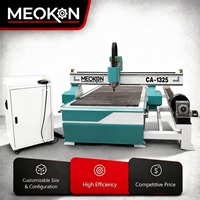 Máquina CNC de 4 Ejes 1325 para Trabajar la Madera, Accesorio Rotatorio Lateral, Motor con Engranaje, Potencia del Husillo de 3.0-6.0kW para MDF/Acrílico/Contrachapado