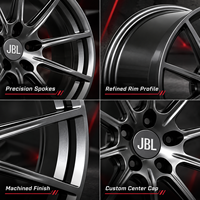 Velg Monoblock Forged Custom 5x112 5x114.3 5x120 16 hingga 24 Inch Gunmetal 5 Palang Ringan untuk Balap, untuk BMW Honda Toyota