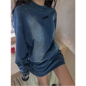 Casual Two-Piece Vintage Sportswear Set Velour Breathable <b>Hoodie</b> Button Collar <b>Leopard</b> <b>Print</b> Sustainable Knitted Autumn Women's - Product Image 4