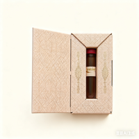 Boîte de papier bouteille de parfum unique pliable en papier noir avec logo personnalisé boîte d'emballage de parfum 3/5/10/15ml