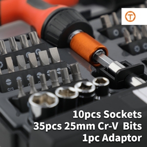48Pcs T Shaped Handle Screw Driver Bit Ratchet <strong>Screwdriver</strong> <strong>Set</strong> with Sockets Bits Holder - Product Image 3
