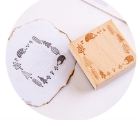 Mini Meow – Kit de tampons en bois peints à la main pour le bureau, motif accessoire vie féline