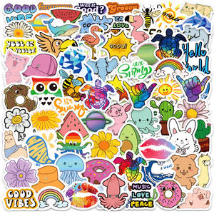 מתנה חינם אלפבית סִגְנוֹן 100 יחידות 4cm מדבקות ויניל קטנות וחמודות לאותיות עבור סקייטבורד גיטרה VSCO דקור - Product Image 1