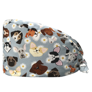 Gorras de médicos de hospital para niños, gorros de fregado con patrón de dibujos animados impresos, gorro de algodón para enfermería, gorro de enfermera de estilo combinado, vendedores - Product Image 6