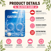 Carte de présentation personnalisée imprimée sur mesure pour pilules avec emballage blister 1, 3, 5 ou 6 unités, carte en PET ou en papier pour capsules