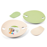 Assiettes à apéritif pour cocktails avec porte-verre à vin, ensemble de vaisselle en plastique pour mariages et fêtes, fabriqué en mélamine et fibre de bambou