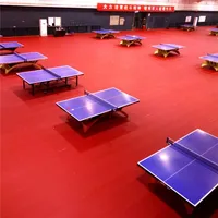 Revêtement de sol PVC hétérogène à grain de grille pour terrain de tennis de table, résistant aux chocs et imperméable, pour usage intérieur
