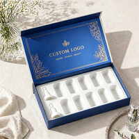 Boîte magnétique personnalisée et emballage de luxe en carton blanc haut de gamme pour peptides, avec étiquettes holographiques pour flacons, emballage de produits