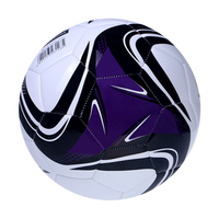 Ballon de football en PVC brillant de 1,6 mm, cousu à la machine, taille 5, pour ligue d'entraînement des adultes, cadeau promotionnel, 260-280 g