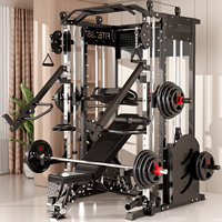 Station de musculation multifonction DINUO All in One Power Smith, machine d'entraînement à câbles croisés avec presse à jambes et Jammer Arm