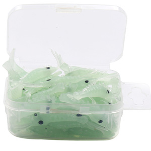 Señuelo luminoso para camarones, 3 cm, 50 unidades, cebo biónico de silicona para pesca en agua dulce - Product Image 1