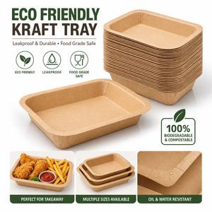 Caja Rectangular Blanca Ecológica de Papel Kraft Marrón para <span class=keywords><strong>Sushi</strong></span>, Envase Práctico para Alimentos, Ideal para Ensaladas y <span class=keywords><strong>Sushi</strong></span> - Product Image 5