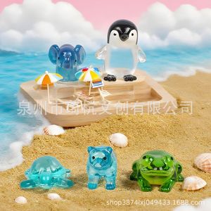 Figurita de oso mini transparente y bonita, decoración artística para el hogar, regalo artesanal para sala de estar y dormitorio - Product Image 3