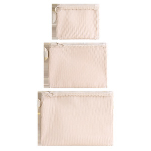 Mesh Cosmetic <b>Bag</b> Double Layer Portable Travel <b>Toiletry</b> Organizer <b>Small</b> Medium Large Sizes Makeup Storage Case - Product Image 2