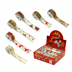 1.5\"X106\" Christmas <b>Ribbon</b> for Gift <b>Wrapping</b> 144/8/18CS - Product Image 2