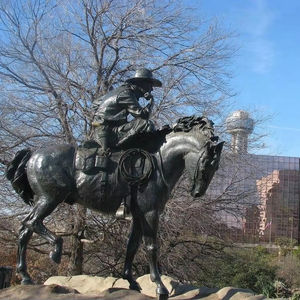 Sculpture de cheval à dos de cowboy en bronze moderne sur mesure avec technique de moulage par <span class=keywords><strong>MALTON</strong></span> (MT-210) - Product Image 1