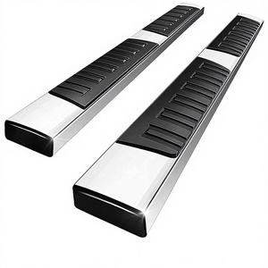 บันไดข้างรถยนต์อะลูมิเนียมอัลลอยด์ชุบโครเมียมสแตนเลส 2 ชิ้น ชุดเต็มพร้อมสกรูยึด สำหรับ Chevrolet Silverado GMC ปี 2007-2018 - Product Image 4