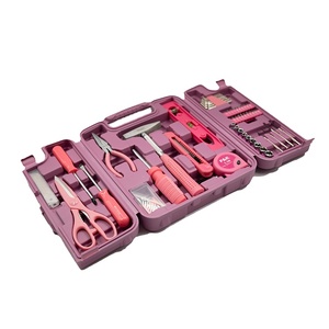 XWTSZ-004 High Quality Portable Household Repair <strong>Tools</strong> 96 Pieces <strong>pink</strong> <strong>Tool</strong> Set Kit <strong>Box</strong> for Women - Product Image 1