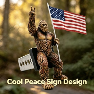 Cache-<span class=keywords><strong>attelage</strong></span> de remorque Bigfoot patriotique pour camping-car, camion, SUV, en résine durable, étanche, accessoire décoratif Sasquatch, installation facile - Product Image 1