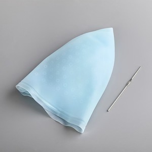 Vente en gros de bonnet de teinture en silicone pour cheveux, bonnet de teinture multicolore avec crochet en métal pour salon de coiffure à domicile - Product Image 5