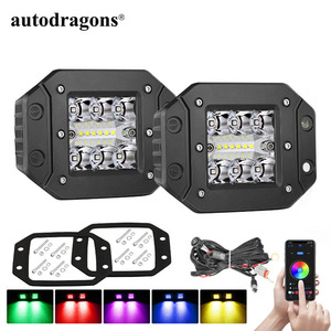 Luces LED de Alta Resistencia con Carcasa de Aluminio, Modos Dinámicos RGBW, Luz de Conducción UTV para Camiones, Remolques, SUV, Camionetas - Product Image 1