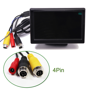 GAYINTT <span class=keywords><strong>Monitor</strong></span> a <span class=keywords><strong>Color</strong></span> <span class=keywords><strong>TFT</strong></span> <span class=keywords><strong>LCD</strong></span> de 5 pulgadas, pantalla ancha de puerto de <span class=keywords><strong>4</strong></span> pines para sistema de estacionamiento, cámara de visión trasera de coche, pantalla de reposacabezas portátil de 12V - Product Image 2