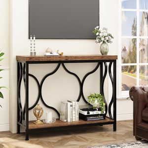 Tùy Chỉnh Hiện Đại Hẹp Giao Diện Điều Khiển Bảng Với Lưu Trữ Công Nghiệp Kim Loại Gỗ Lối Vào Bảng Cho Hành Lang Lối Vào Phòng Khách - Product Image 2