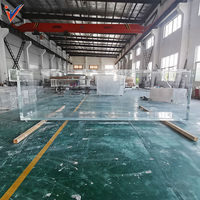 Fourniture directe d'usine nouveau style grand aquarium, aquarium acrylique, taille: 4x2x3 pieds