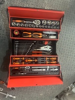 Ensemble d'outils de réparation automobile de 85 pièces, acier au chrome-vanadium, coffret rigide pliable à trois couches, outils à main, kit de réparation automobile