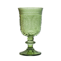Verres à vin vintage écologiques à motif de rose, gobelets pressés au design vintage, 300 ml, 350 ml, vente chaude pour les fêtes