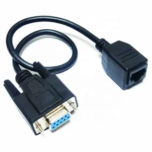 Console Networking Devices RJ45 Ethernet 9-PIN DB9 Serial RS232 Connector Cable for Computer