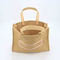 Logo personnalisé sac fourre-tout en paille femmes été raphia naturel sac à main écologique plage sac à bandoulière pour le shopping
