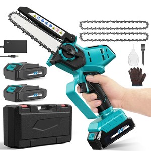 Hot Sale 8 Inch <b>Mini</b> Cordless Battery-Powered <b>Chainsaw</b> With OEM Support DIY Grade for Backyard Garden Tools Imported <b>Chainsaw</b> - Product Image 1