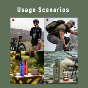 แก้วน้ำสแตนเลสขวดน้ำอลูมิเนียมกันรั่วขนาด500มล./600มล./750มล. โลโก้ตามสั่งสำหรับกีฬาเดินป่า - Product Image 2