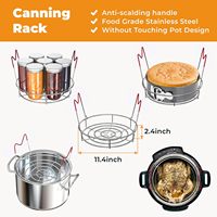 7 Pcs Set Peralatan Pengalengan Rumahan dari Stainless Steel, Rak Pengalengan, Corong Mulut Lebar, Penjepit Stoples, Pengangkat Stoples, Perlengkapan Pembuatan Selai