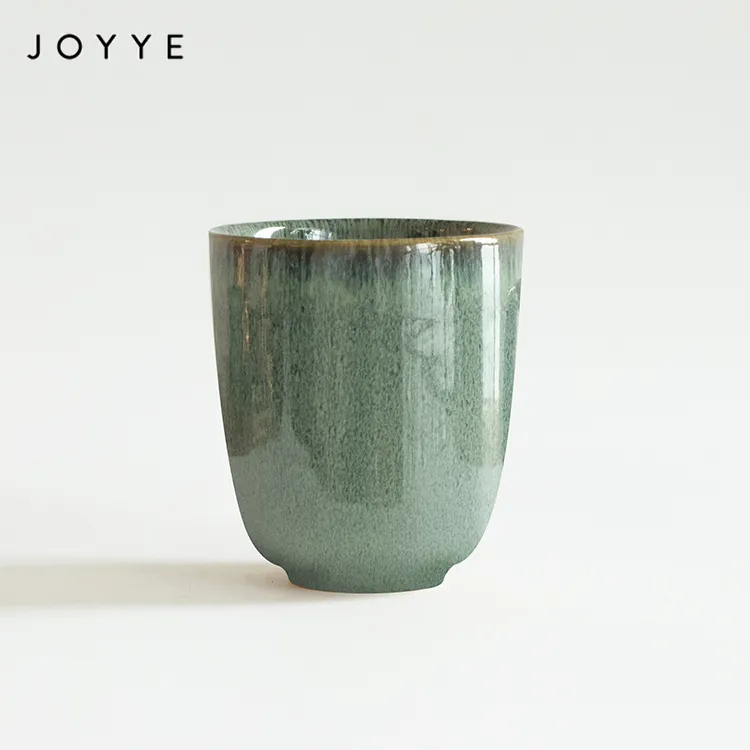 Joyye-vajilla de cerámica personalizada con esmalte reactivo, juego de vajilla de lujo OEM con tazas, cuencos y platos