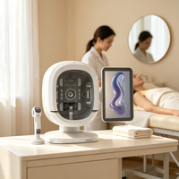 Analyseur de peau portable pour le visage, machine d'analyse du cuir chevelu, détecteur de peau, cuir chevelu et cheveux, miroir magique d'analyse faciale pour salon de beauté