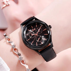 Montre à bracelet en cuir pour femmes populaire, design à trois aiguilles, montre à quartz décontractée pour étudiants - Product Image 6