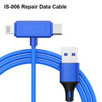 Kabel Data Perawatan Dua Ujung Seri ISOFT IS-006 IP17 untuk iPhone iPad USB-A untuk Konektor Pemulihan Data Plastik