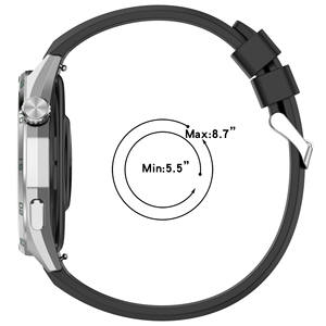 Bracelet en silicone de luxe de style sportif 22MM pour montre GT6/GT6 Pro/GT5/GT5 Pro//<span class=keywords><strong>Watch</strong></span> 4/4 Pro (46MM) - Product Image 4