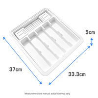 Organisateur de couverts extensible grand format avec 2 blocs à couteaux amovibles, plateau à couverts pour tiroir de cuisine