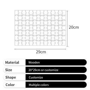 Sublimación personalizada en blanco rompecabezas Brian juego adulto juguete madera A4 rompecabezas para niños - Product Image 2