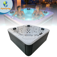 Bain à remous extérieur durable pour 5 personnes, avec contrôle Balboa, acrylique Aristech, 131 jets de massage d'hydrothérapie pour un plaisir optimal