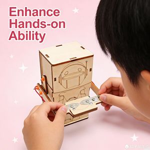 Juguetes de Rompecabezas de Madera DIY, Robots que Tragan Monedas, Educación Infantil, Ensamblaje <span class=keywords><strong>Manual</strong></span>, Conjuntos de Experimentos Científicos STEAM - Product Image 6