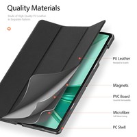 Étui pour Honor Pad X8a, série DUX DUCIS Domo, support pliable à trois volets, housse de protection pour tablette en cuir PU