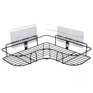 Estante de esquina para baño, montado en la pared, sin necesidad de taladrar, estante de almacenamiento para inodoro, estantes de cocina - Product Image 5