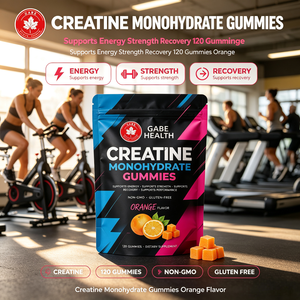 Gomitas de Creatina Monohidrato OEM, 120 Unidades, Sabor Naranja, Sin GMO, Sin Gluten, Energía y Fuerza para Atletas de Gimnasio, Marca Privada - Product Image 1