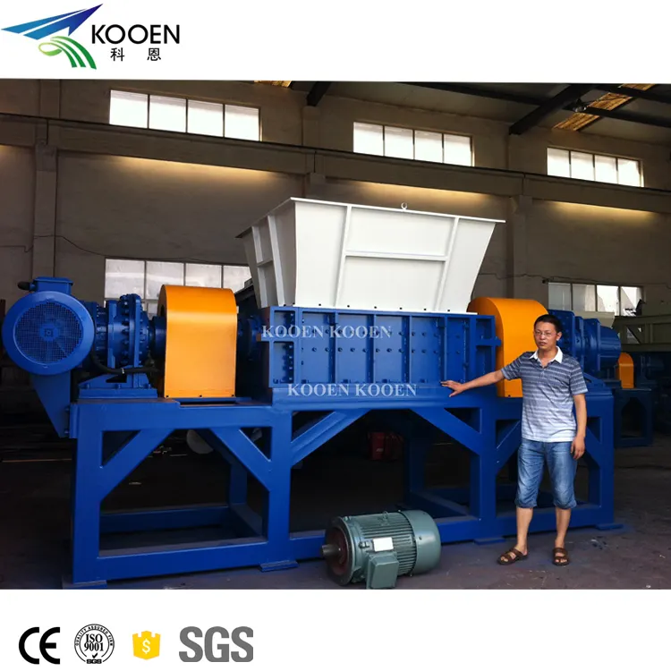 High quality automatic hard plastic twin shaft shredder machine plastic shredder metal shredder For sale